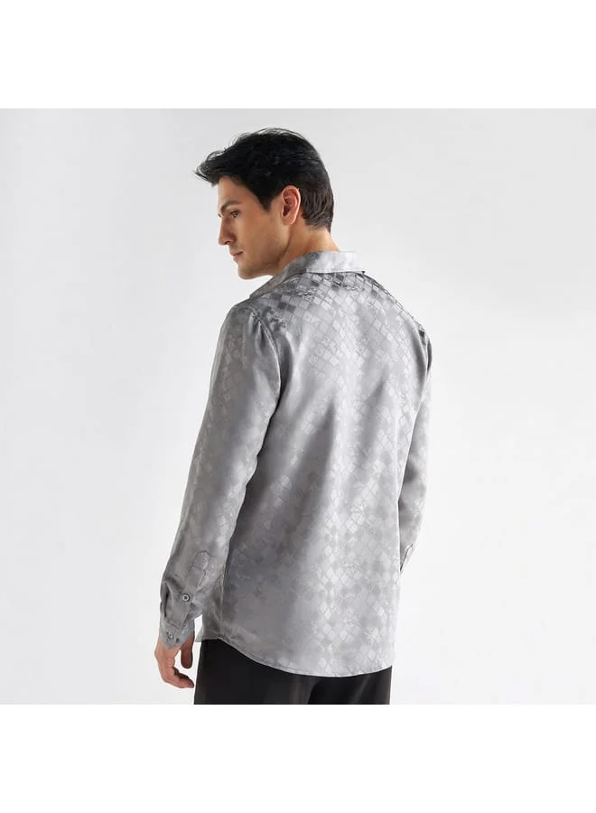 Splash FAV Textured Shirt with Long Sleeves