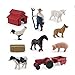 OUKEYI Animal Figurines 10Pcs Farm Animals Figurines ToysBig Animal Toys Realistic Plastic Animals Playset Educational Learning Toy Set for Kids Toddlers - Image 2