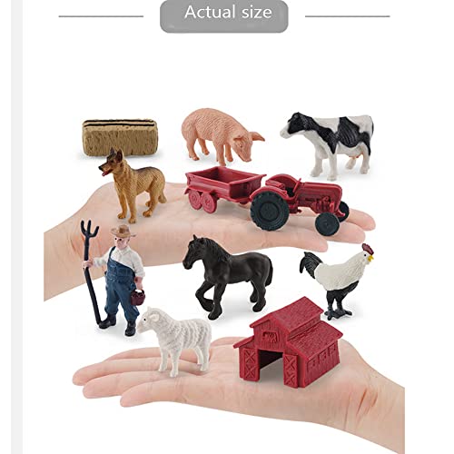 OUKEYI Animal Figurines 10Pcs Farm Animals Figurines ToysBig Animal Toys Realistic Plastic Animals Playset Educational Learning Toy Set for Kids Toddlers - Image 5