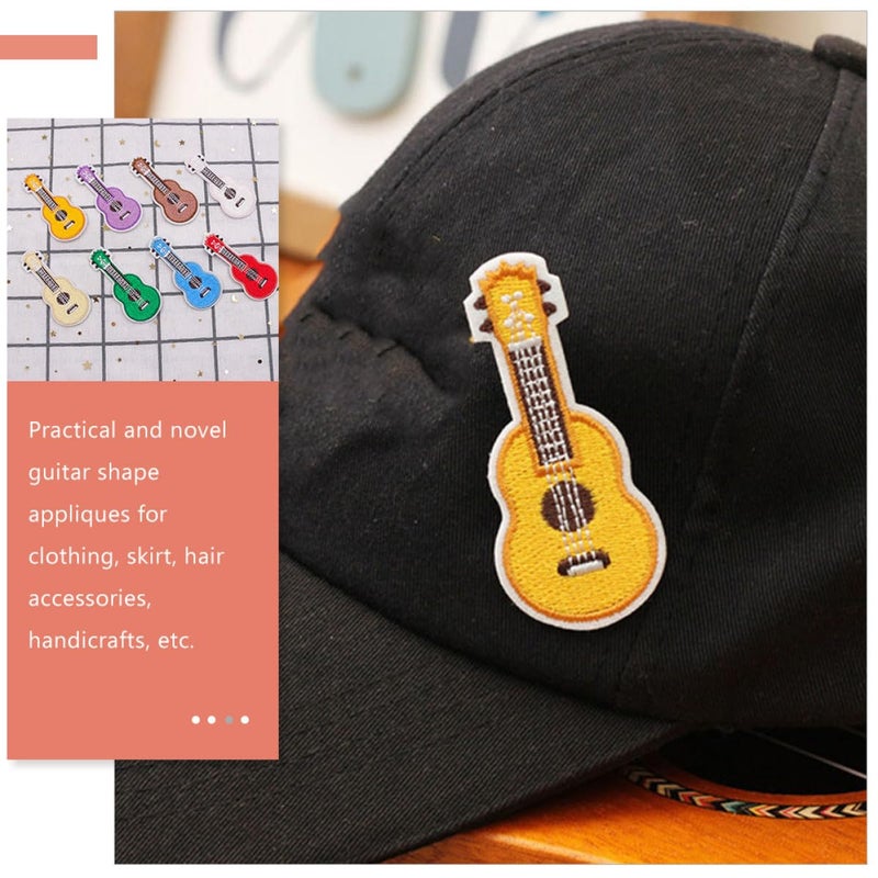 8 قطع ملصقات تطريز الغيتار ذاتية اللصق لتصليح وتزيين السترات والجينز والحقائب - Image 5