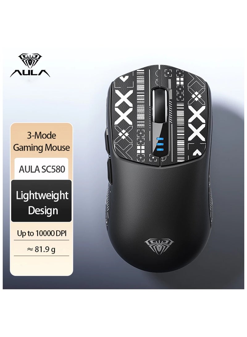 AULA SC580 Wireless Mouse Bluetooth/2.4G/Type-C 500mAh Battery With 6-speed DPI Support for Games - Image 2