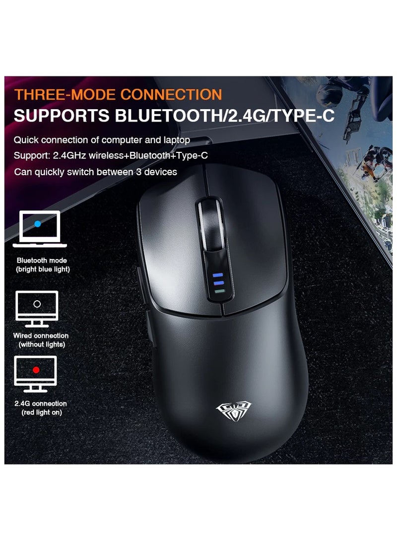 AULA SC580 Wireless Mouse Bluetooth/2.4G/Type-C 500mAh Battery With 6-speed DPI Support for Games - Image 5