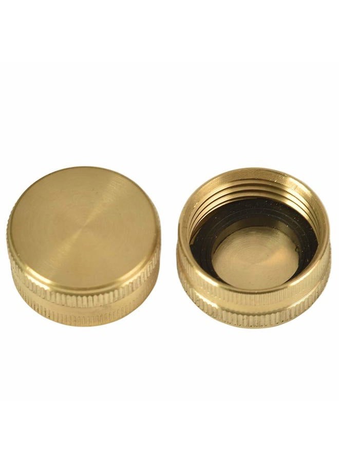Sanpaint REGNHLIF 2 Pack 3/4" Brass Garden Hose End Caps with Washers - Image 1