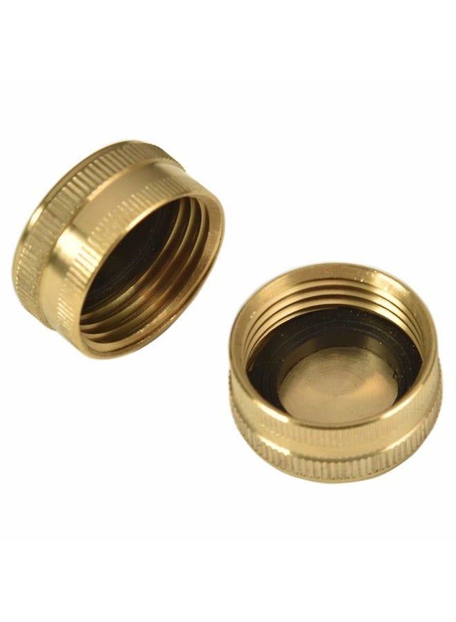 Sanpaint REGNHLIF 2 Pack 3/4" Brass Garden Hose End Caps with Washers - Image 3