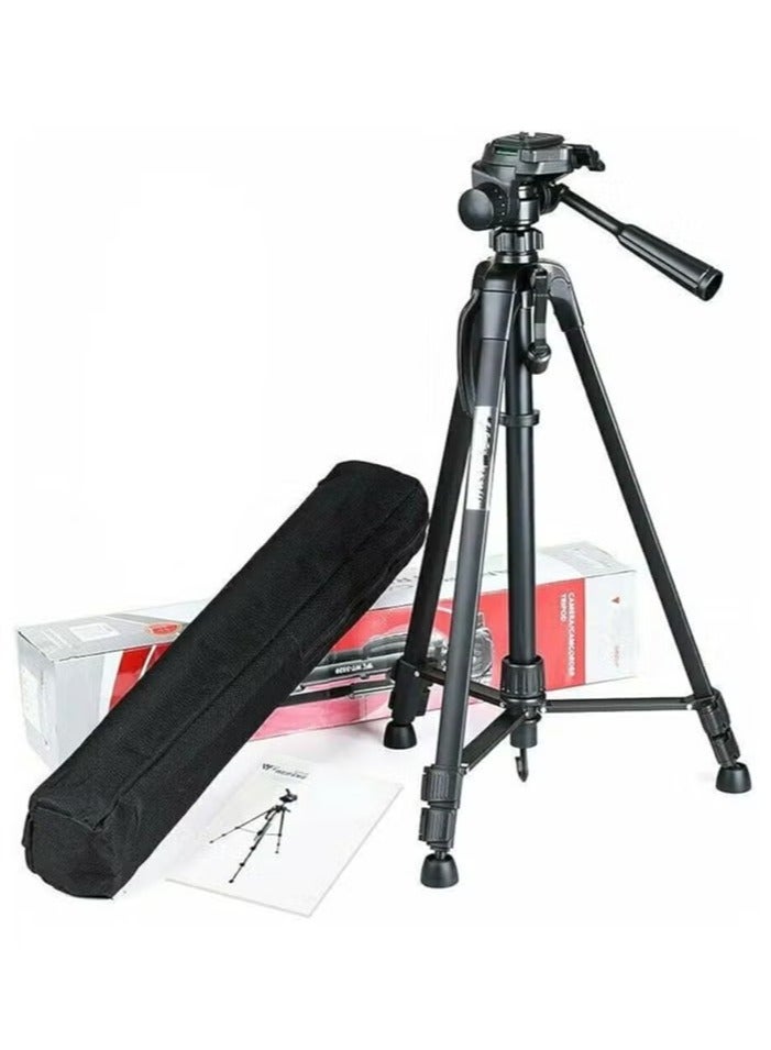 TIGER Aluminum Portable Tripod for DSLR Camera Camcorder WF-3520 - Lightweight, Adjustable, Compact Design, Ideal for Photography, Videography, Travel, Black - Image 5