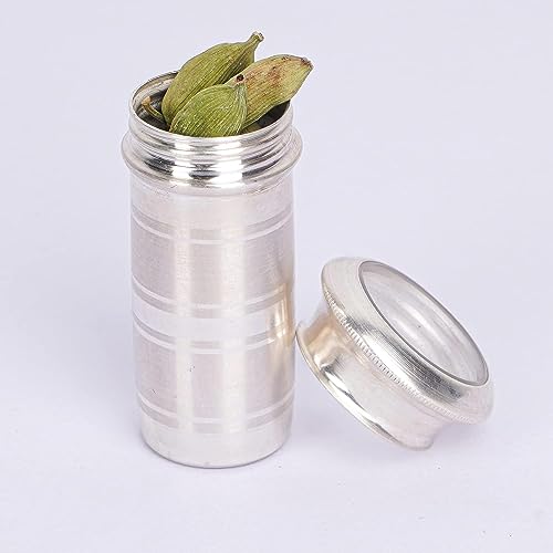 DHRUVS COLLECTION 925 Pure Silver Box/Dibbi for Multipurpose Use, Sindoor Daani, Kumkum Box, Mouth freshner Box, Kesar Dibbi, Elaichi Dabbi, Pooja Items for General Use, Gift Purpose and Donation - Image 4