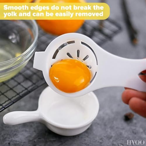 ERZA Food Grade Egg Yolk Separator Egg White Separator Easy to Use Egg White and Yolk Separator for Baking, Egg Divider, Kitchen Gadget Cooking Baker Tool Egg Extractor, Random Color, Pack of 1 - Image 4