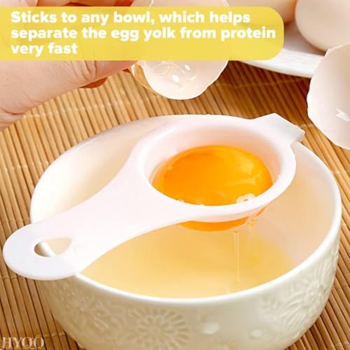 ERZA Food Grade Egg Yolk Separator Egg White Separator Easy to Use Egg White and Yolk Separator for Baking, Egg Divider, Kitchen Gadget Cooking Baker Tool Egg Extractor, Random Color, Pack of 1 - Image 5
