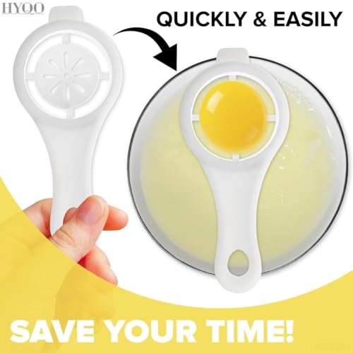 ERZA Food Grade Egg Yolk Separator Egg White Separator Easy to Use Egg White and Yolk Separator for Baking, Egg Divider, Kitchen Gadget Cooking Baker Tool Egg Extractor, Random Color, Pack of 1 - Image 2