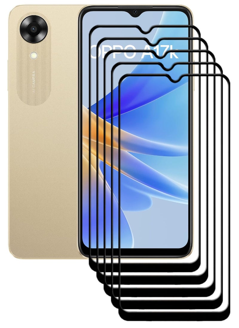 ACLIX 5 Pieces Antistatic ESD Dustproof Premium Quality High Definition Tempered Glass Screen Protector Designed For Oppo A17k - Image 1