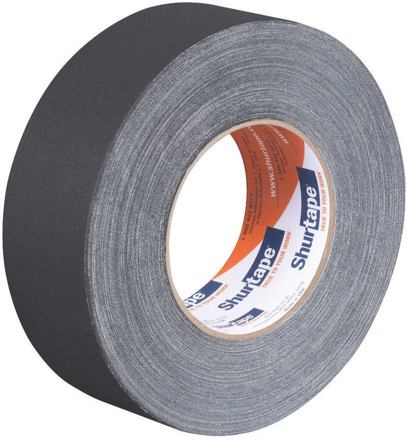 Shurtape P- 628 Professional Grade, Coated Gaffer's Tape, Social Distancing Marking, 48mm x 50m, Black, 1 Roll (138775) - Image 2