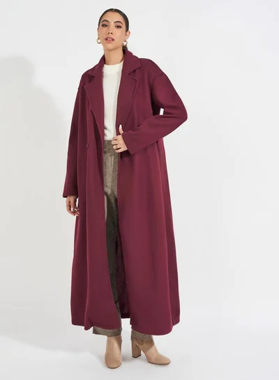Styli Regular Fit Maxi Length Wool Like Buttoned Coat