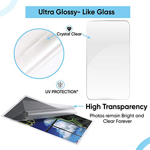 Polycrom Korean Aadhar Card Size Ultra Glossy Clear Thermal Lamination Pouch ( 100mm X 225mm ) Transparent Waterproof Sheet For Home And Office ( Full Size ) - 100 Nos - Image 4