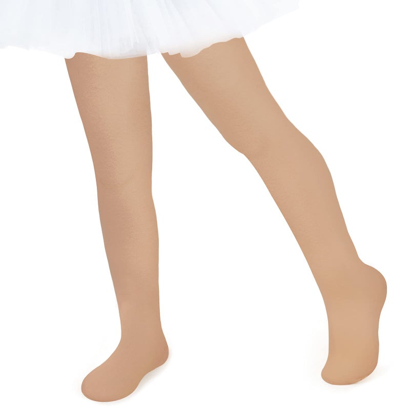 Sarfel Nude Ballet Tights for Girls & Toddlers - 3T to 6Y, Dance Tights - Image 1