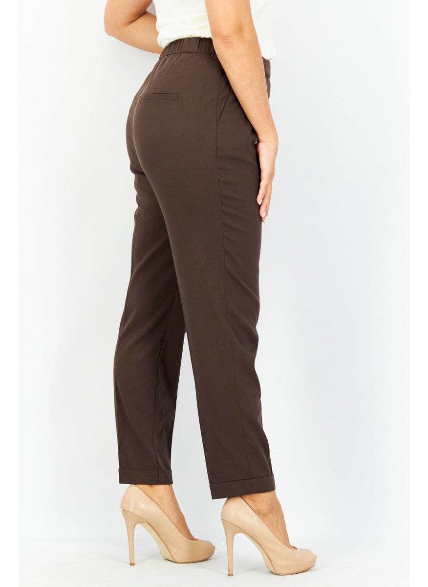 Women Pleated Dress Pants, Brown - pzsku/Z387824F95E16028C4AEBZ/45/_/1724351091/fa540523-6ca1-4566-a1f2-e8ae23b25ec5