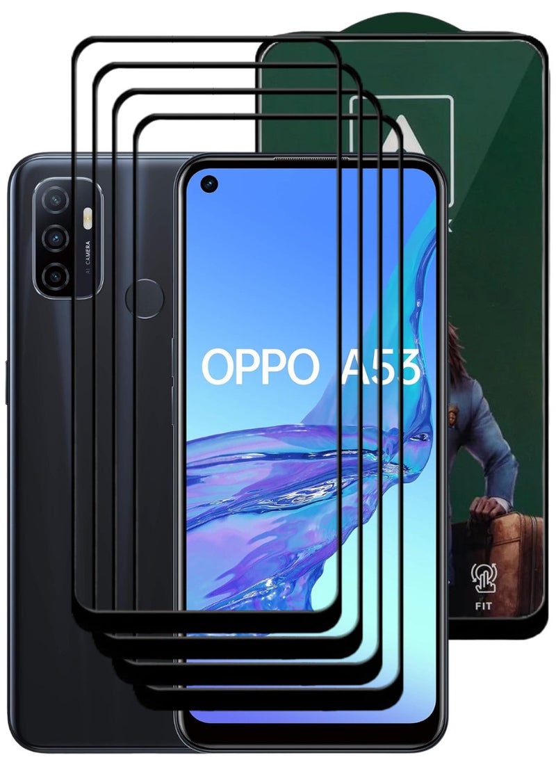 ACLIX 4 Pieces Antistatic ESD Dustproof Premium Quality High Definition Tempered Glass Screen Protector Designed For Oppo A53 - Image 1