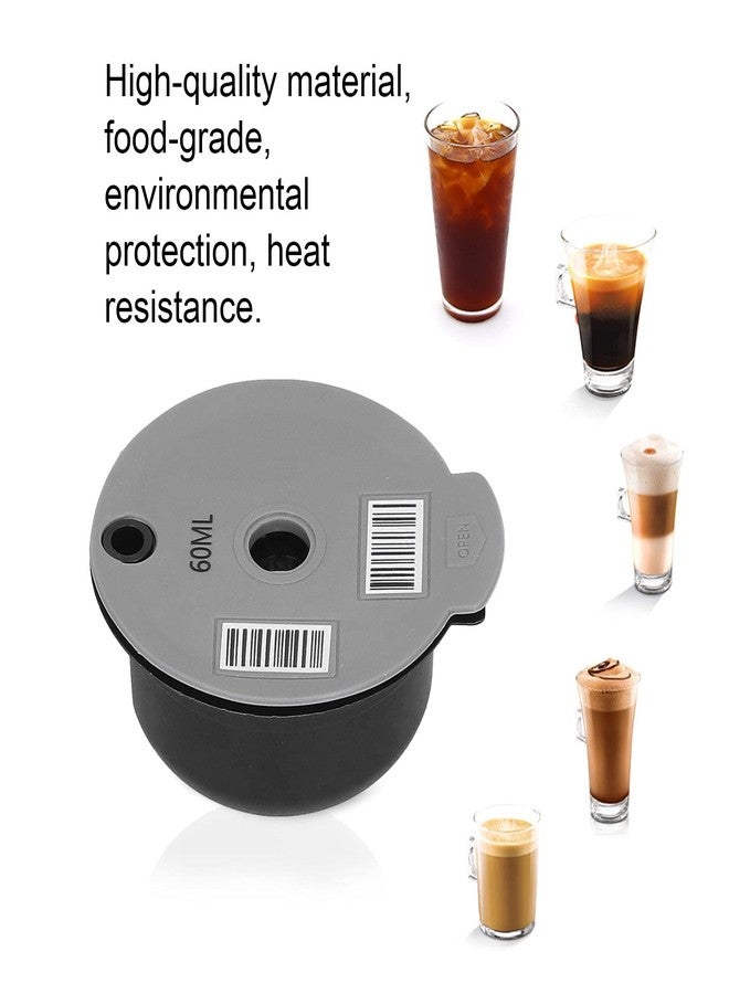 FUZHUI Eco - Conscious Refillable Coffee Filter - Refillable Coffee Capsules, Coffee Disc & Filter Set for Tassimo Machines, Tassimo Filters with Spoon & Brush - Home Cafe Customization (180ML) - Image 2