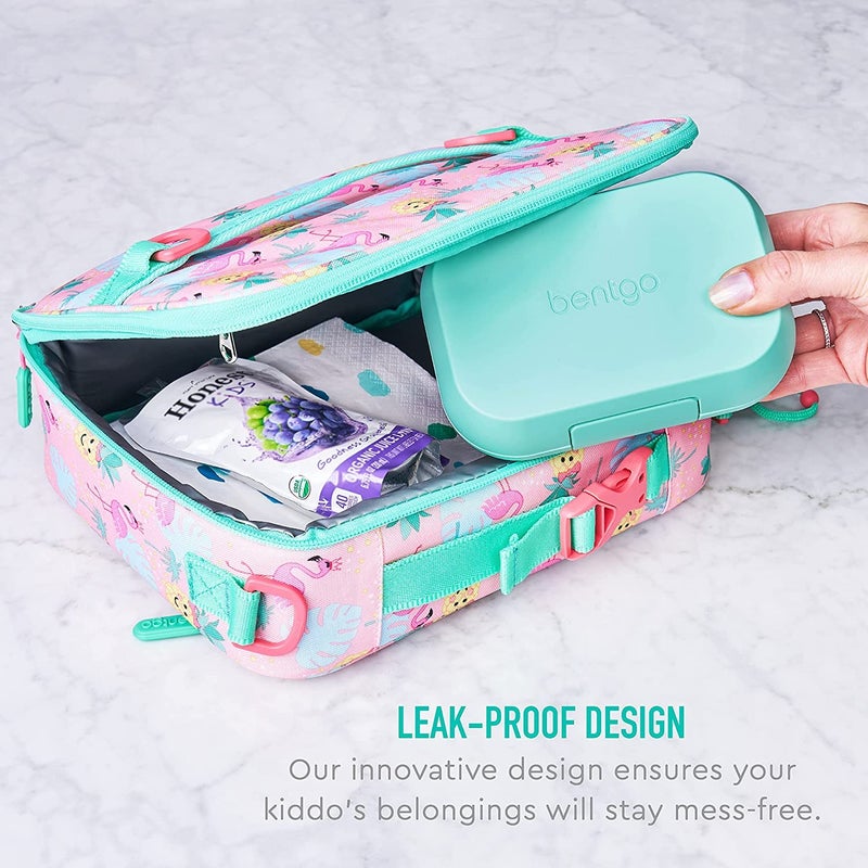 Bentgo Kids Snack - 2 Compartment Leak-Proof Bento-Style Food Storage for Snacks and Small Meals  Easy-Open Latch  Dishwasher Safe  and BPA-Free - Ideal for Ages 3+ (Aqua) - Image 5