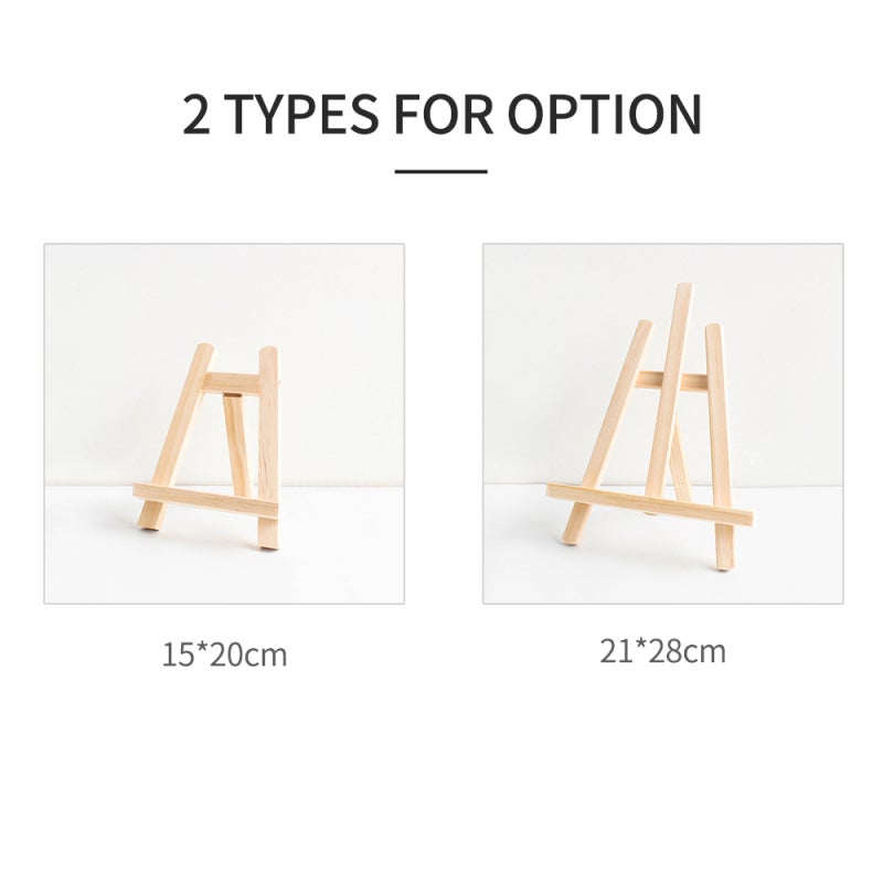 Large Wooden Easel: High-quality Solid Wood Sturdy Durable Smooth Burr-free Surface - Triangular Nail-fixed Stable Anti-topple Structure, Foldable Space-saving Portable Table Easel for Art Display, Ph - Image 2