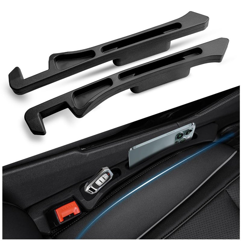 YGDMD 2PCS Deepened Car Seat Gap Filler Organizer,Multi-Purpose 2 in 1 Car Gap Filler with Bottom Charging Opening for Avoiding Item Falling,Universal No Drop Seat Guard for Cars - Image 1