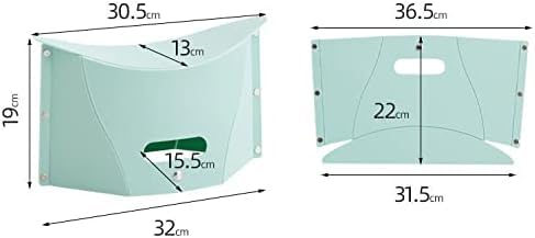 Dhadh Plastic Collapsible Stool - Portable Folding Mini Stool for Camping, High Load-Bearing, Green, 15 x 3 Cm - Image 3