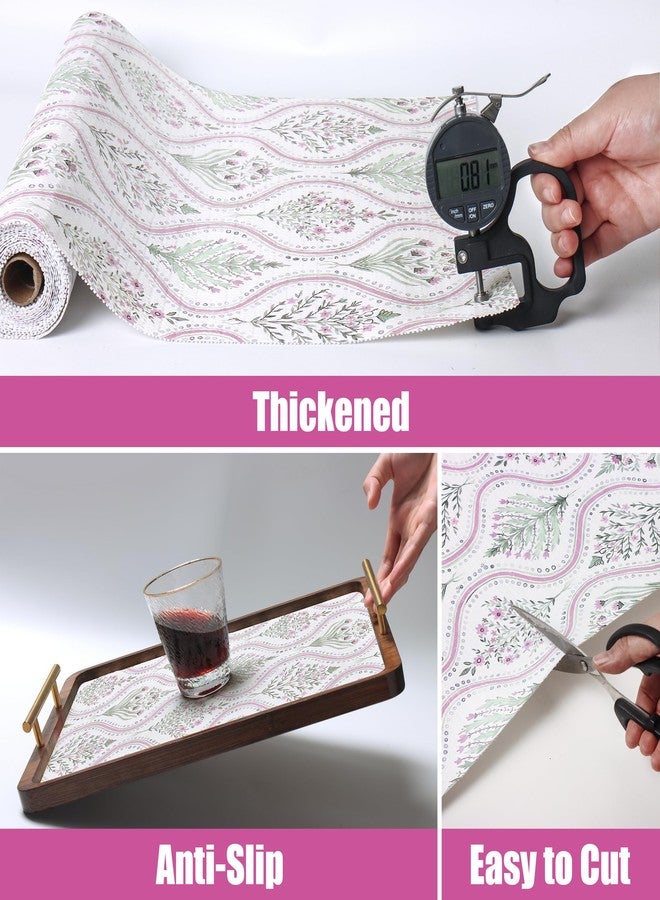 Quttisay Floral Drawer and Shelf Liner for Kitchen Cabinets Non-Adhesive Cabinet Liner for Shelves Kitchen Drawer Liners Waterproof Shelf Liners for Cabinets,Refrigerator,Easy to Clean 15.7In x 10FT - Image 4