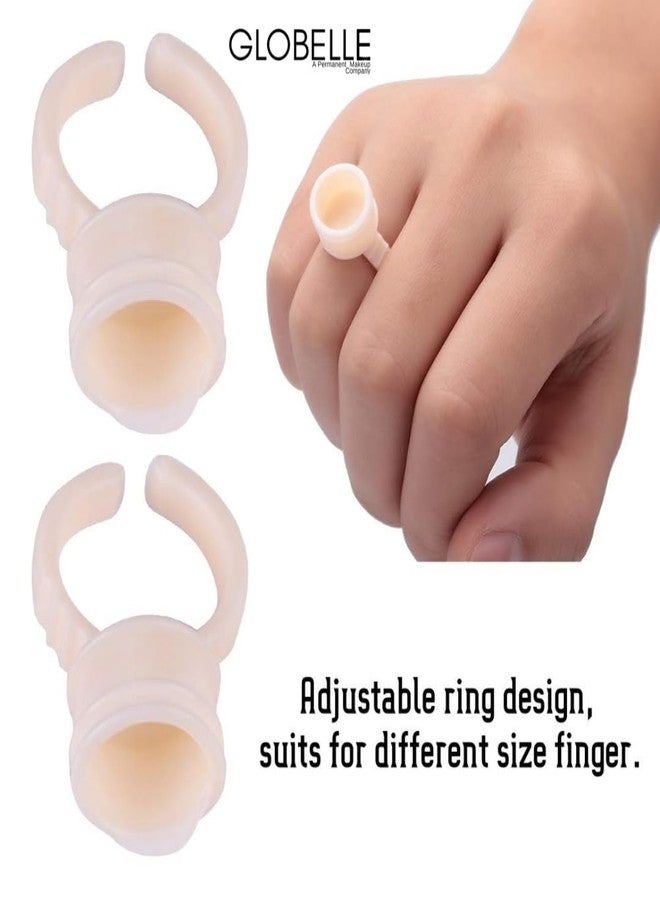 GLOBELLE Silicone Finger Ink Cups for Tattooing, Microblading, and Nail Art - Leakproof, Durable, and Easy-to-Use (Pack of 100) - Image 3