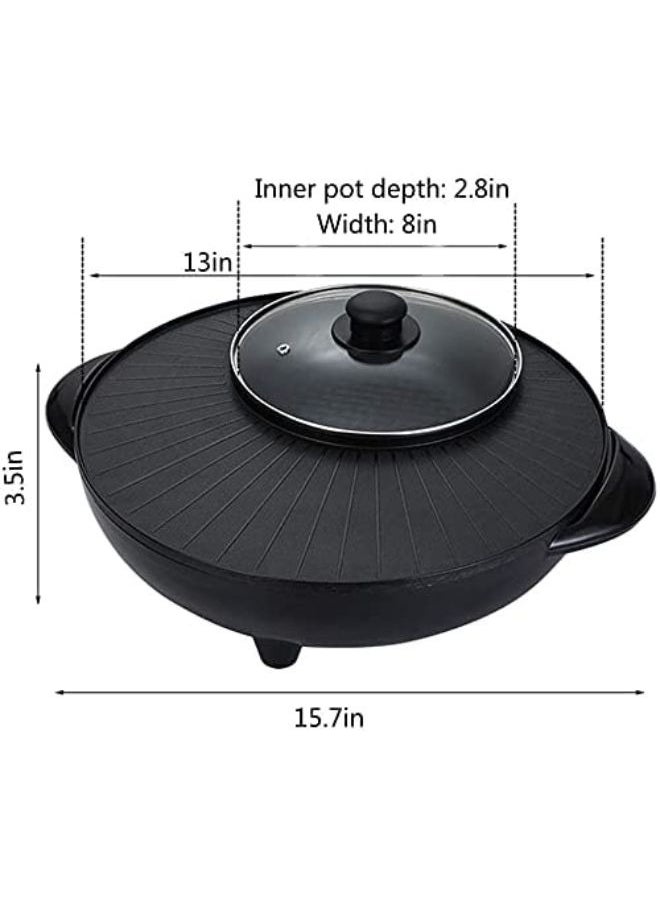 EasyLife - 2 in 1 Multi-function Electeric Cooking Barbecue Smokeless Grill Hot Pot - Image 1