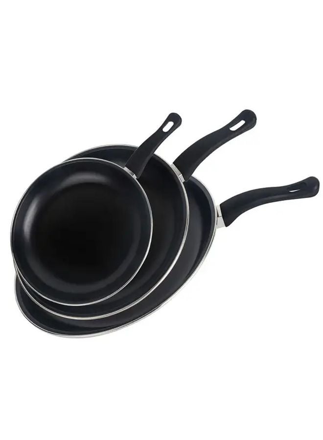 Three Piece Frying Pan Set Compact Nonstick Mini Skillet Scratch Resistant Coating Lightweight Cast Iron - Image 5