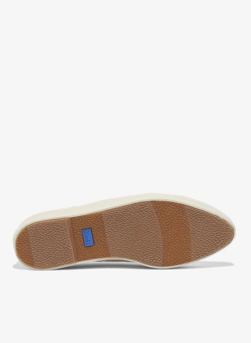Keds Light Beige Keds Women's Point Lace Up Platform Glitter Casual Sneaker Beige for Women | Best Price UAE