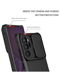 Generic Armor Silicone TPU Bumper Tough PC Case for Samsung Note 20 Ultra with Slide Camera Cover, with Kickstand, Shockproof Protective Cell Phone Case  - Image 5