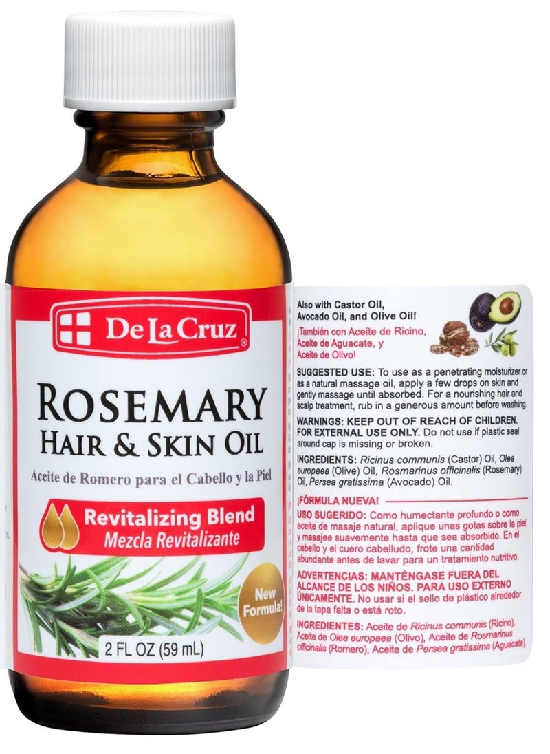De La Cruz Rosemary Oil Blend Moisturizer With Castor, Avocado And Olive Oil 59ml  - Image 2