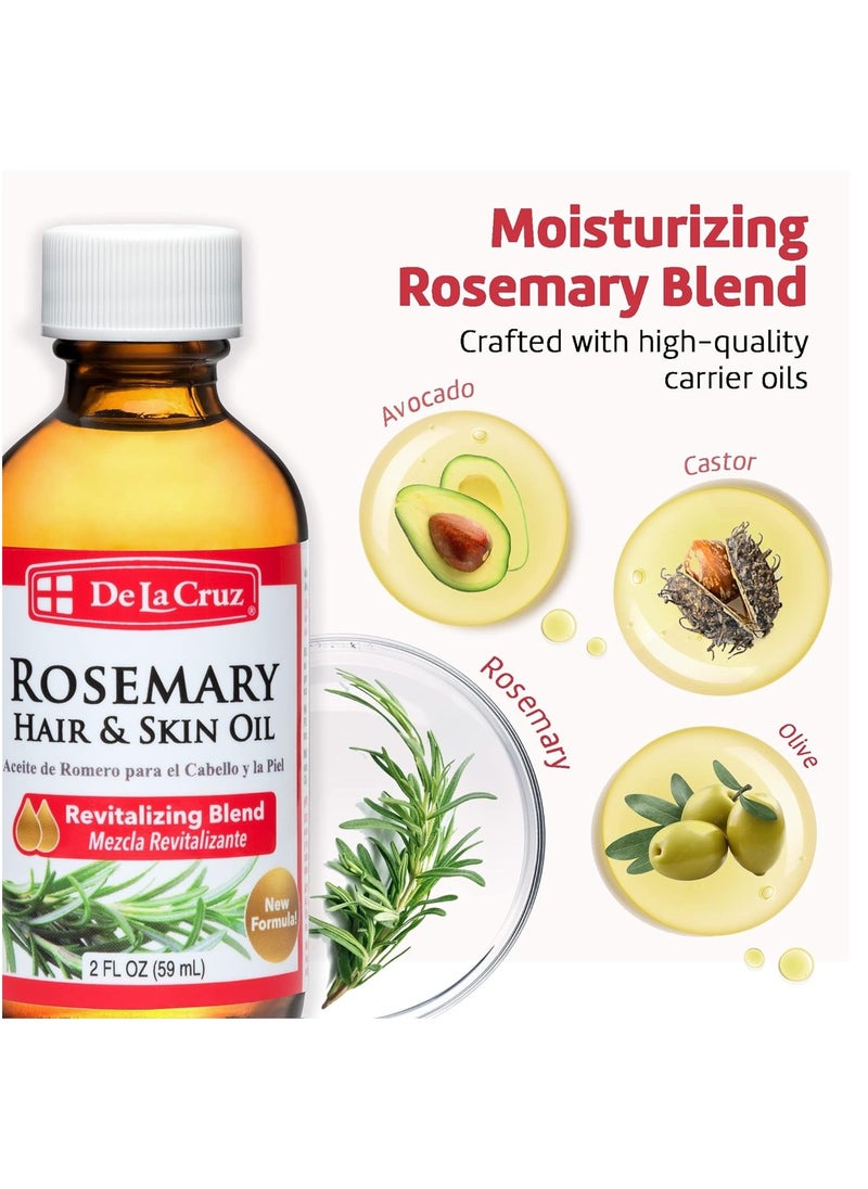De La Cruz Rosemary Oil Blend Moisturizer With Castor, Avocado And Olive Oil 59ml  - Image 3