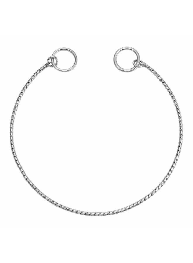 Mogoko Stainless Steel Dog Choke Chain Collar, Puppy Metal Snake Chain Pet Show Slip Collar Choker for Training Walking (Silver;16.0"*3.0mm) - Image 3
