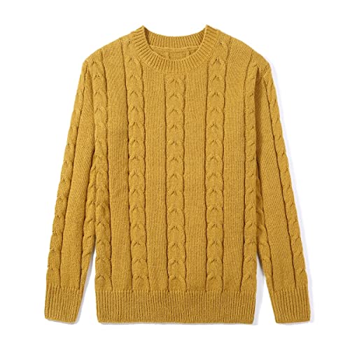 CHARTOU Women's Winter Chunky Cable Knit Long Skirt 2 Piece Outfit Sweater Sets (Large, Mustard) - Image 2