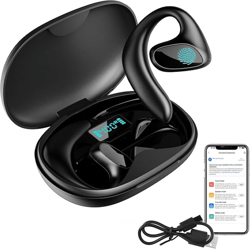 Wireless Bluetooth Earbuds with Translator Function 97 Accuracy Offline Mode 8H Playtime Black - Image 2