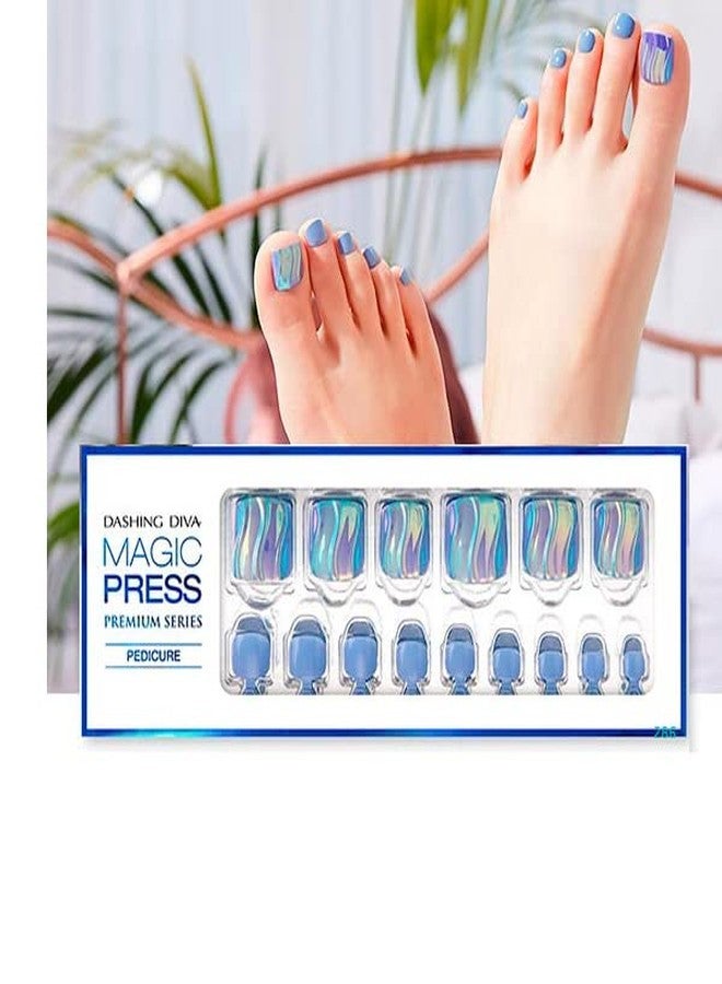 داشينج ديفا أظافر داشينج ديفا ماجيك بريس | صنع في كوريا | أظافر صناعية للحفلات والمناسبات غير الرسمية - 30 ظفرًا | من الصباح إلى المساء | أظافر قصيرة مربعة الشكل سهلة التركيب | تدوم طويلًا | (لا جراند بلو) - Image 1