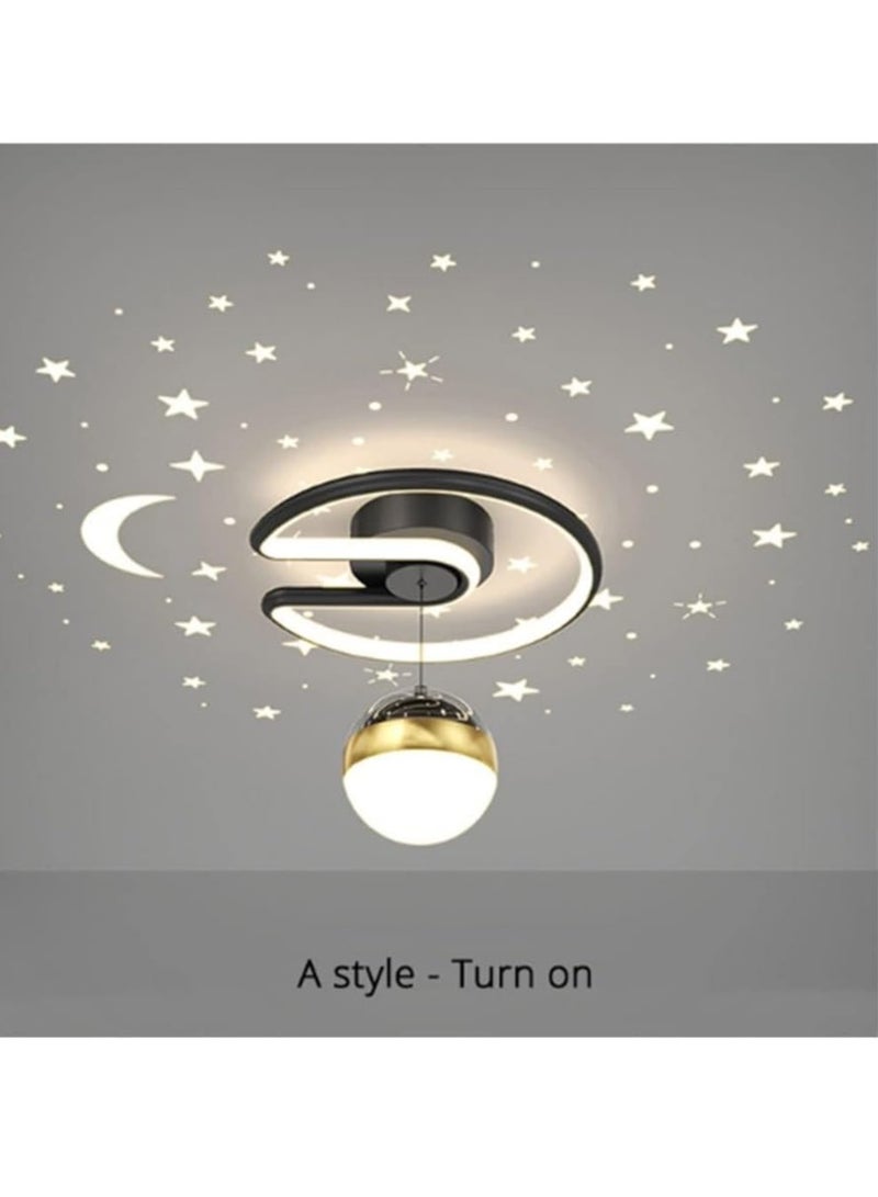 creative star projection - Nordic Ceiling Light (Black) for Corridors, Balconies, Attic Entrance, Corridors, Home Decor, Interior Lighting - Image 3