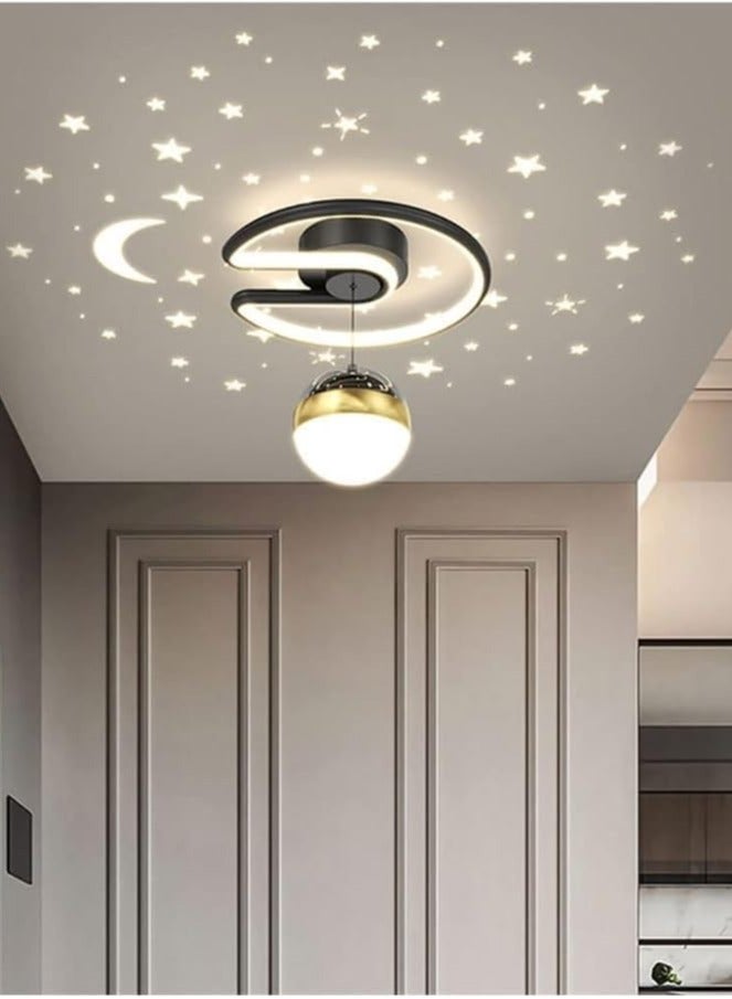 creative star projection - Nordic Ceiling Light (Black) for Corridors, Balconies, Attic Entrance, Corridors, Home Decor, Interior Lighting - Image 1