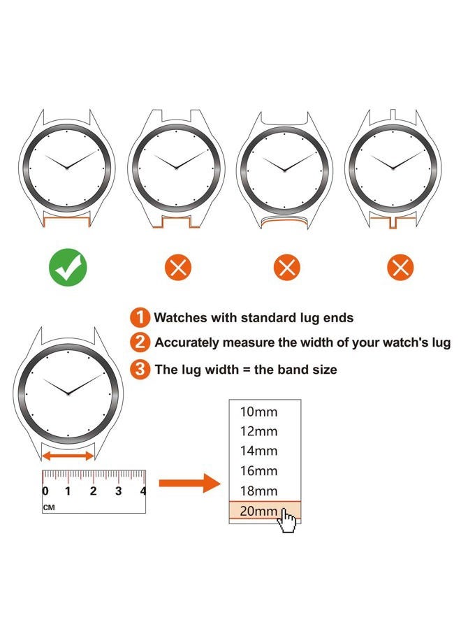 ANNEFIT Women's Leather Watch Band 15mm, Lizard Grain Slim Thin Replacement Strap (Gray) - Image 4