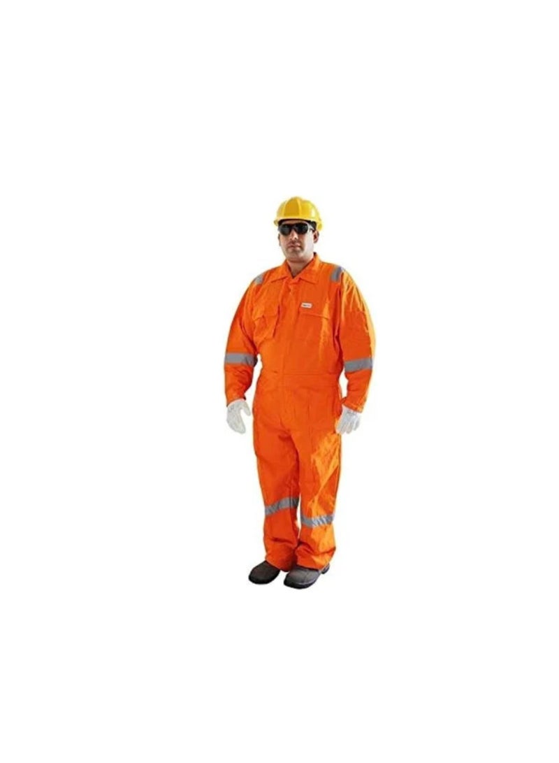 Vaultex Safety Coverall Orange/Grey 2XL cotton