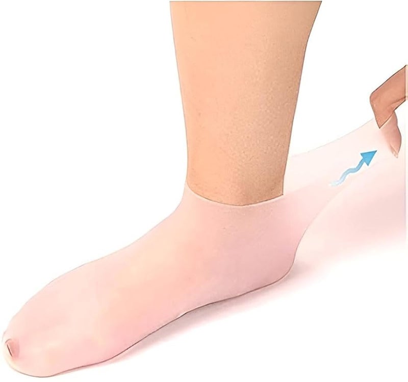 Silicone Socks - Full coverage silicone socks designed for ultimate comfort and protection, relieving foot pressure while walking and keeping heels moisturized effectively. - Image 5