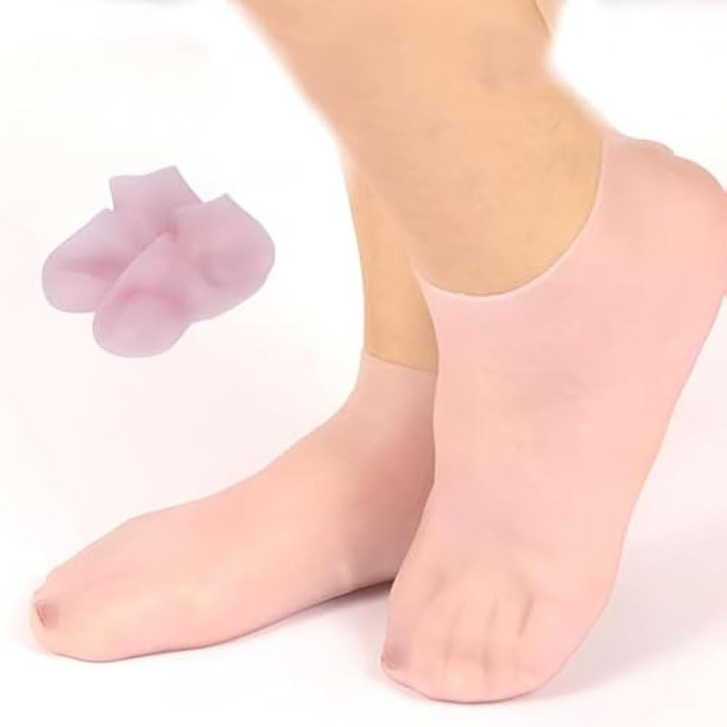 Silicone Socks - Full coverage silicone socks designed for ultimate comfort and protection, relieving foot pressure while walking and keeping heels moisturized effectively. - Image 1