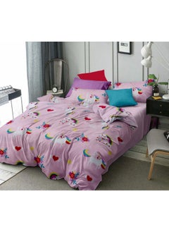Blackspade BLACK SPADE Cartoon Print Microfiber Kids ComforterAC Comforter Single Bed 60 90 inches Pink Unicorn  - Image 2