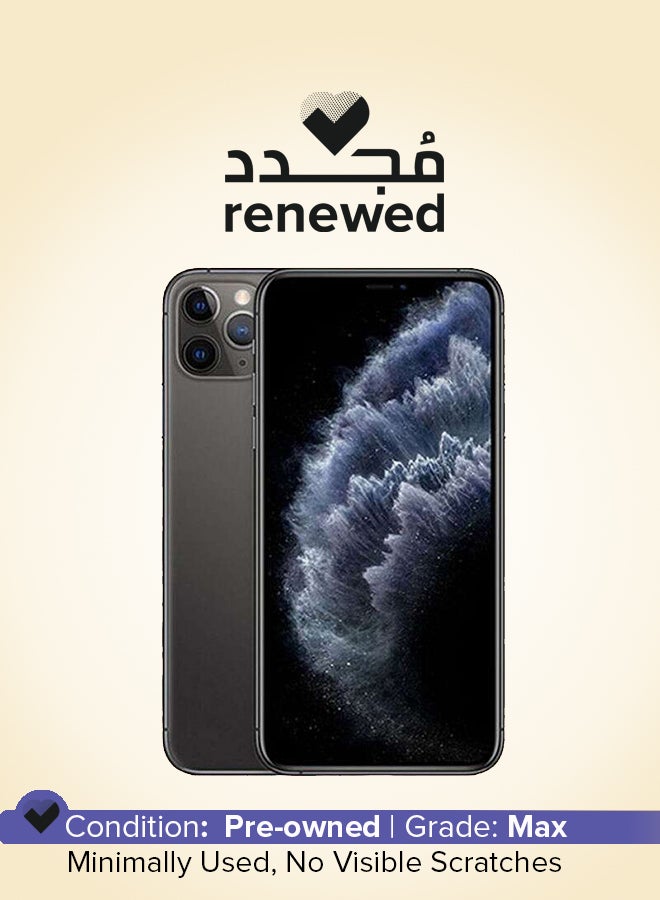 ابل  تم تجديده - آيفون 11 برو ماكس مع فيس تايم رمادي فضائي سعة 64 جيجابايت 4G LTE - - Image 1