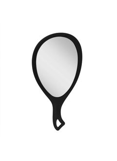 Zadro Zadro Large Hand Mirror with Handle Salon Mirrors for Hair Stylist, Big Handheld Mirror Makeup Mirror Wall Mounted Hang (Medium: 15" x 8", Black Onyx) 