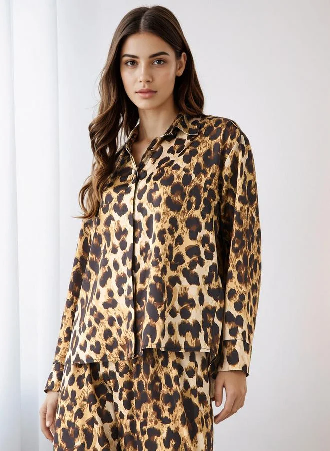 Splash FAV Coord Set with Shirt & Wide Leg Pants