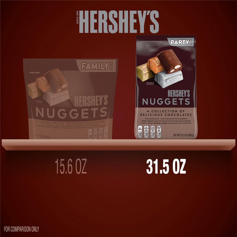 HERSHEY'S NUGGETS Assorted Chocolate Candy Party Pack, 31.5 oz - Image 4