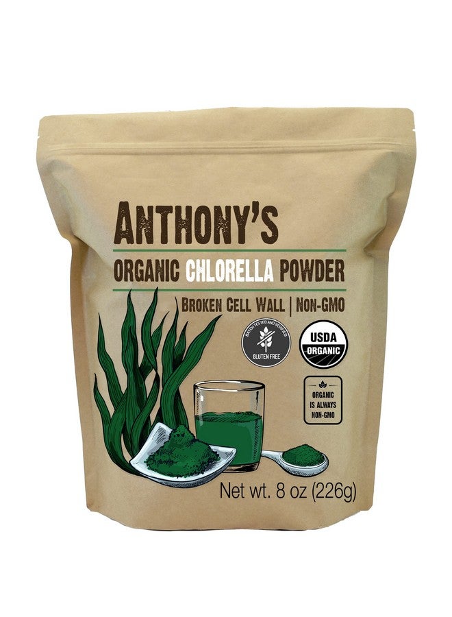 Anthony's Organic Chlorella Powder, 8 oz, Non GMO, Gluten Free, Broken Cell Wall - Image 1
