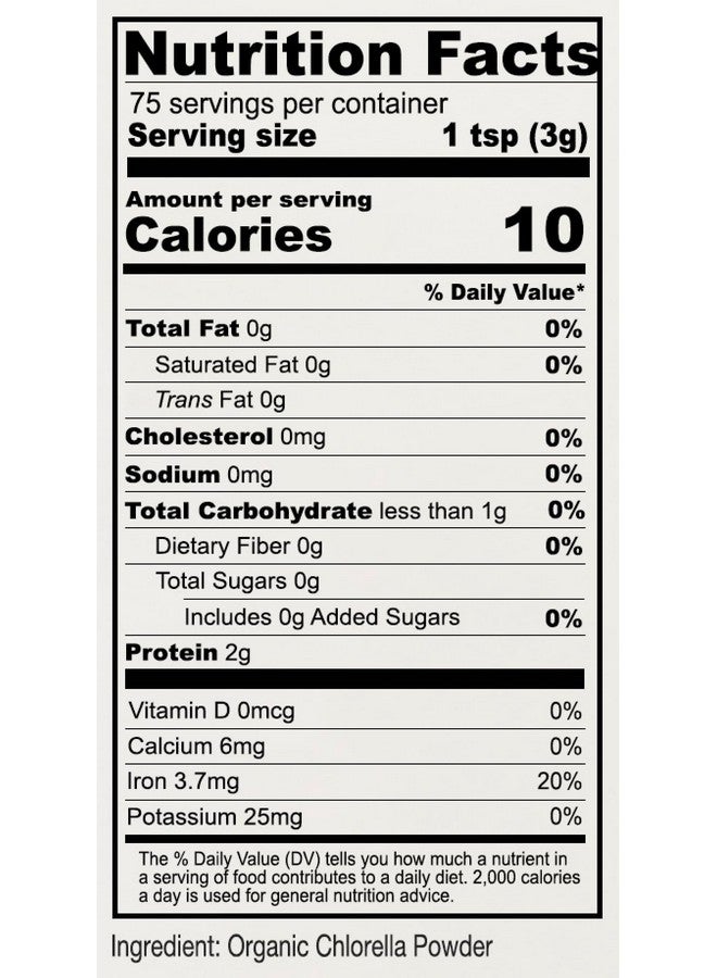 Anthony's Organic Chlorella Powder, 8 oz, Non GMO, Gluten Free, Broken Cell Wall - Image 3